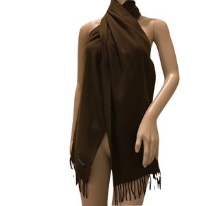 100% Cashmere Brown Scarf
